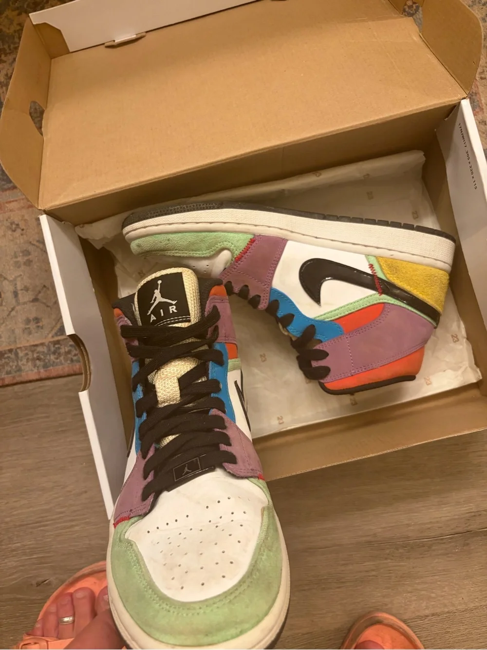 Nike Multicolor Low-Top Suede & Leather Sneakers